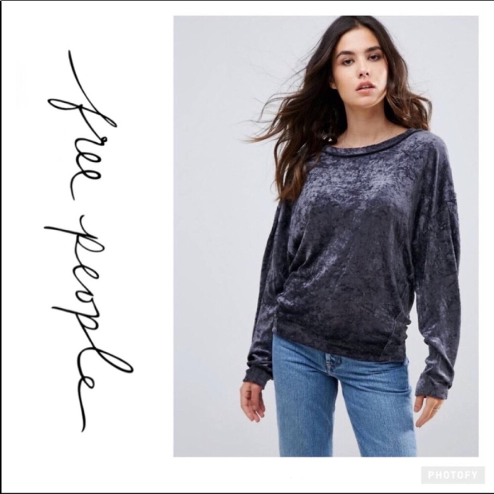NWT Free People Velvet / Velour Top